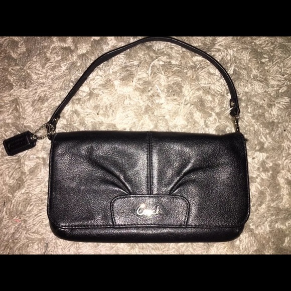 Coach Black Leather clutch bag - Picture 1 of 4